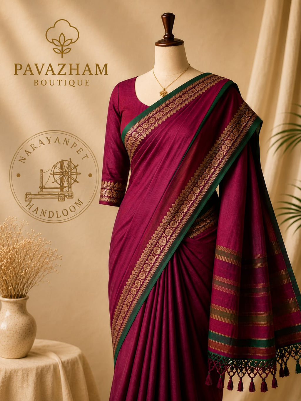 Chetinad jaggard saree